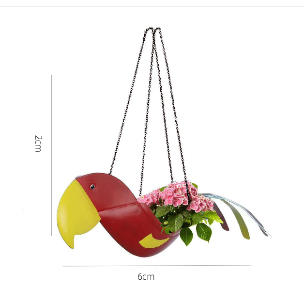 🔥LAST Sale 49% OFF - Metal Flying Parrot And Flying Flamingo Flowerpot