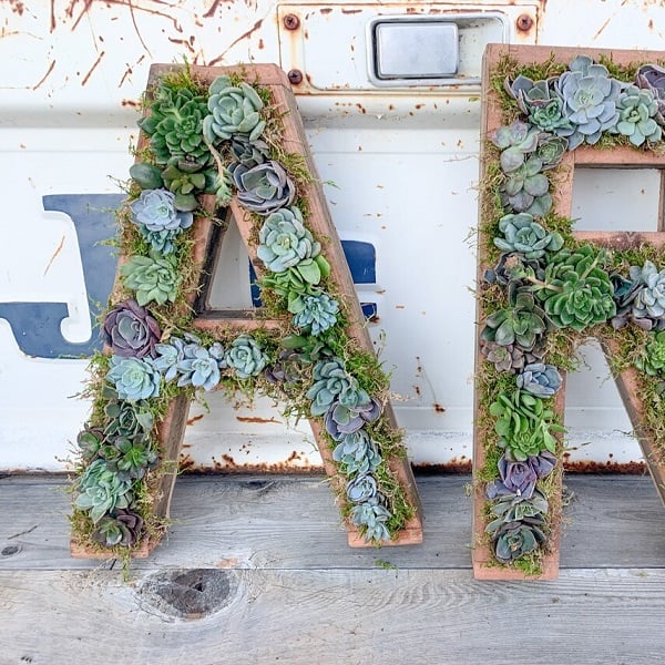 Wooden Letter Garden signs