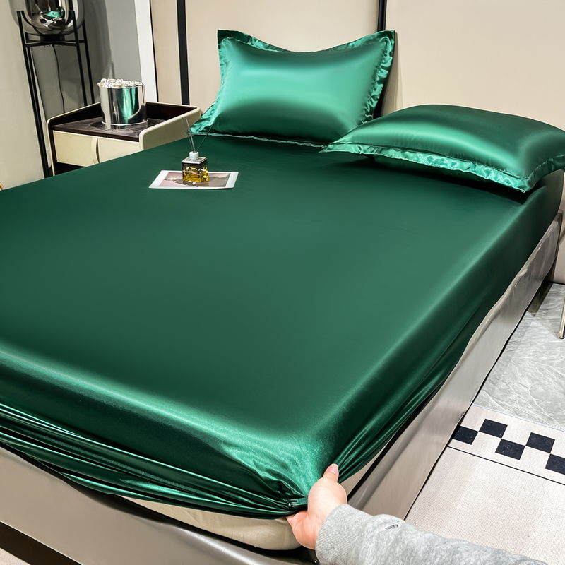 Ice silk mattress three piece set