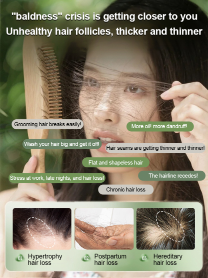 💆Natural Usma grass extract. 0 silicone oil. Activate follicles in 1 min. 24h oil control. Hair too thick to hold.