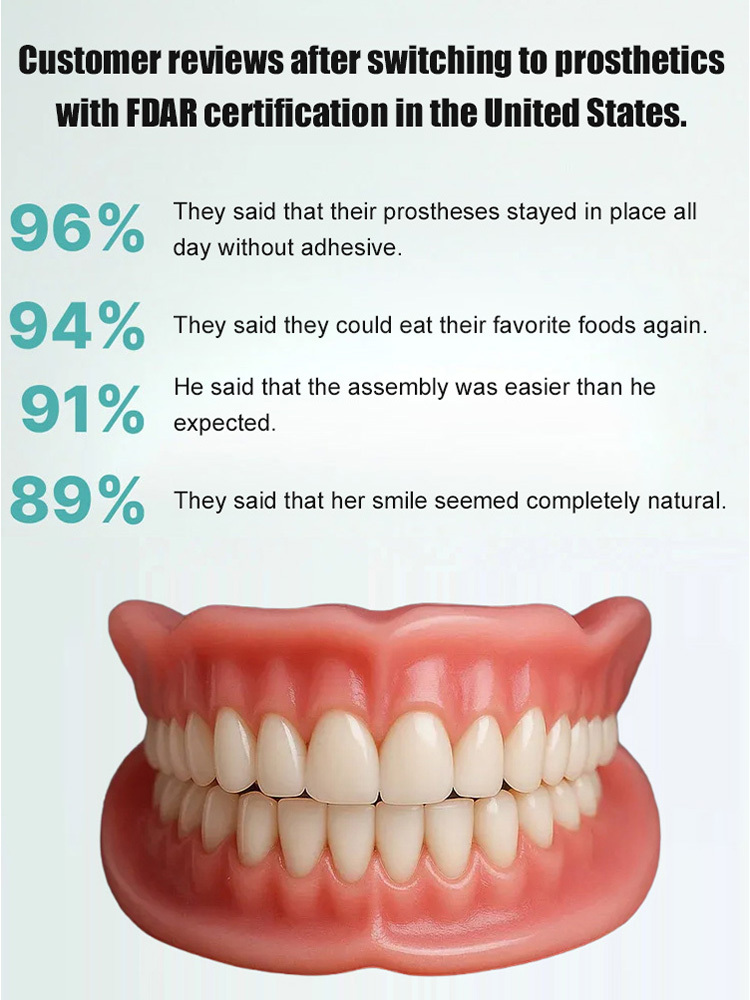 🔥【FDA & BDA Dually Certified Realistic Denture Kit】🦷 Instantly covers gaps, crooked teeth, missing teeth, stained or yellowed teeth—reveal a confident smile!