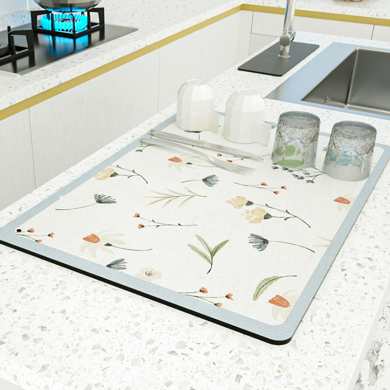 Small fresh kitchen drain mat