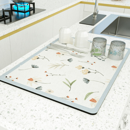 Small fresh kitchen drain mat