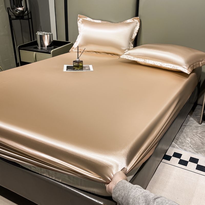 Ice silk mattress three piece set