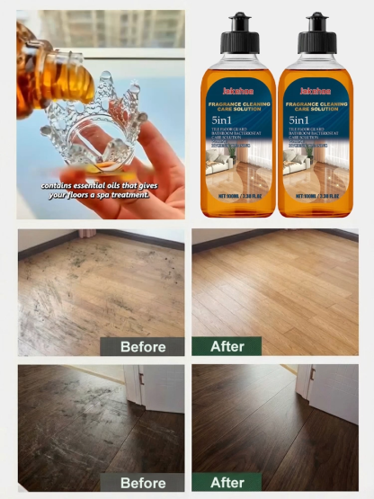 ✨ Concentrated formula floor cleaner, dissolves tough kitchen grease, living room dust stains, bathroom limescale, and mold spots in just 10 seconds.🎉