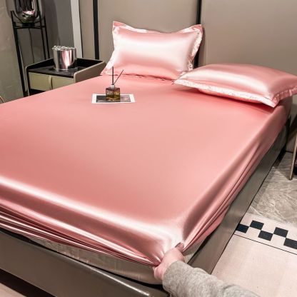 Ice silk mattress three piece set