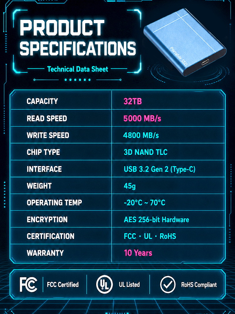  I stopped paying that garbage and switched to this 32TB Portable High-Speed SSD. It pays for itself in less than two months, and you own it FOREVER. No setup. No subscriptions. Just plug and play.