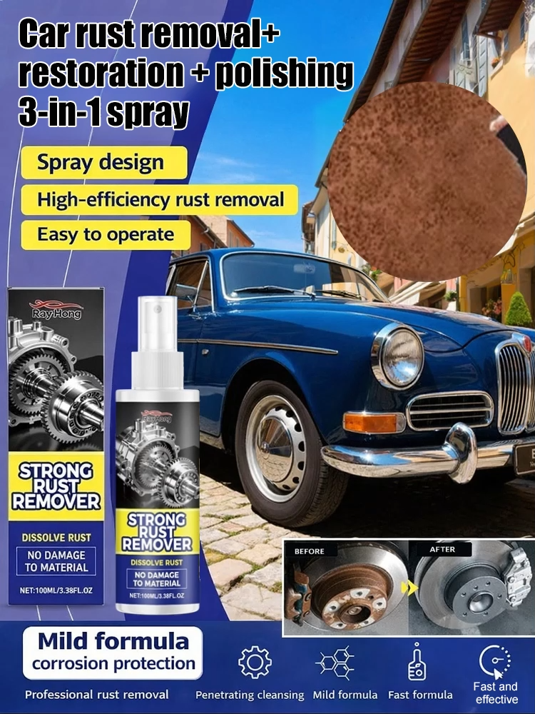 🔧⚡ Powerful rust remover - restores your metal's original shine! One bottle can make all the metal items in your home look brand new.