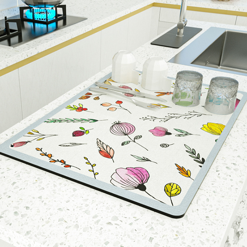 Small fresh kitchen drain mat