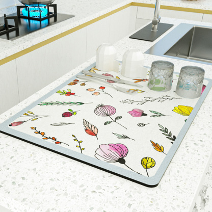 Small fresh kitchen drain mat