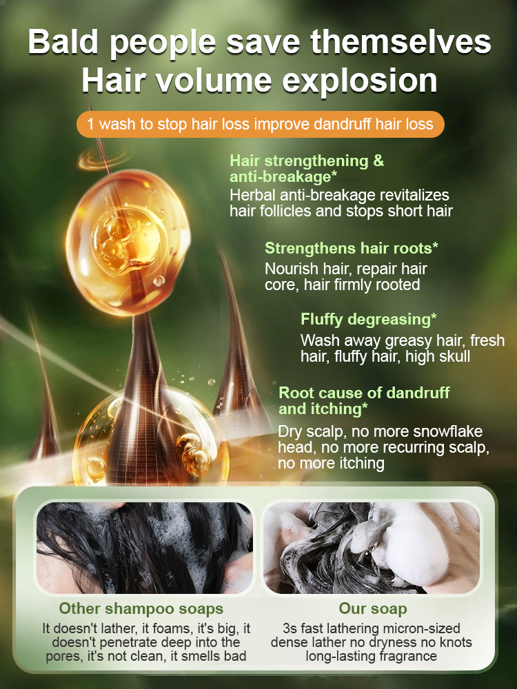 💆Natural Usma grass extract. 0 silicone oil. Activate follicles in 1 min. 24h oil control. Hair too thick to hold.