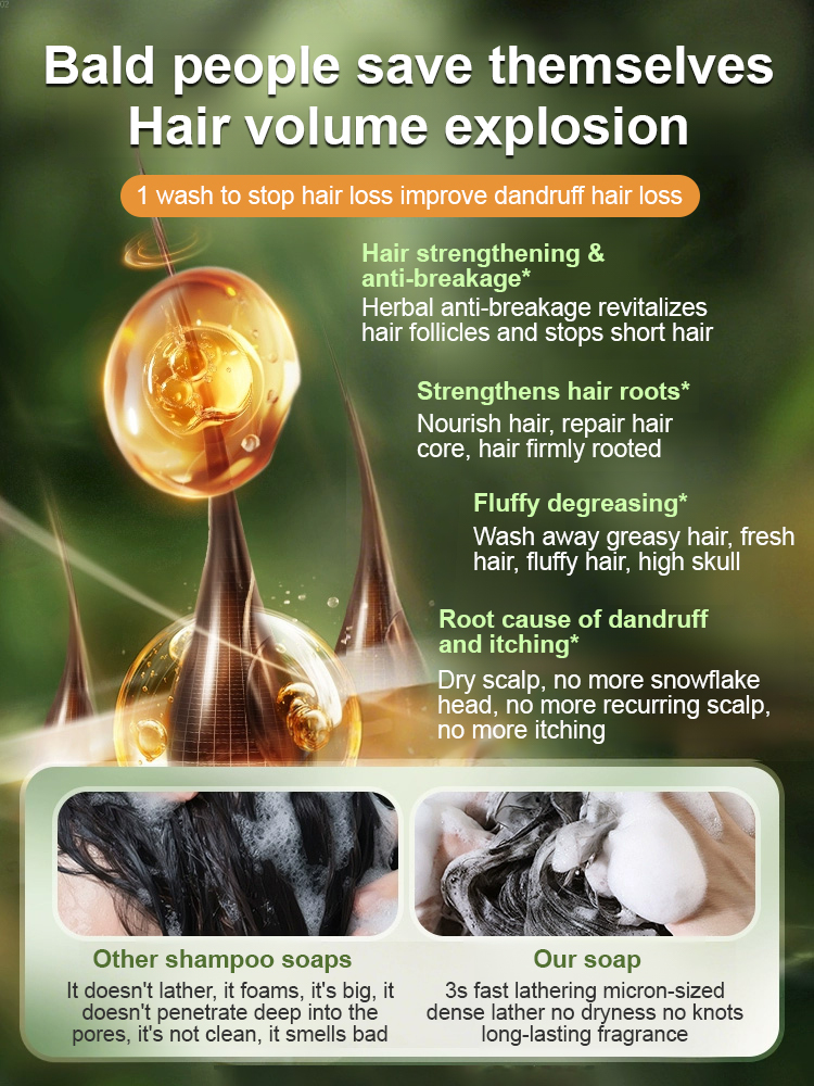 💆Natural Usma grass extract. 0 silicone oil. Activate follicles in 1 min. 24h oil control. Hair too thick to hold.