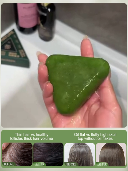 💆Natural Usma grass extract. 0 silicone oil. Activate follicles in 1 min. 24h oil control. Hair too thick to hold.