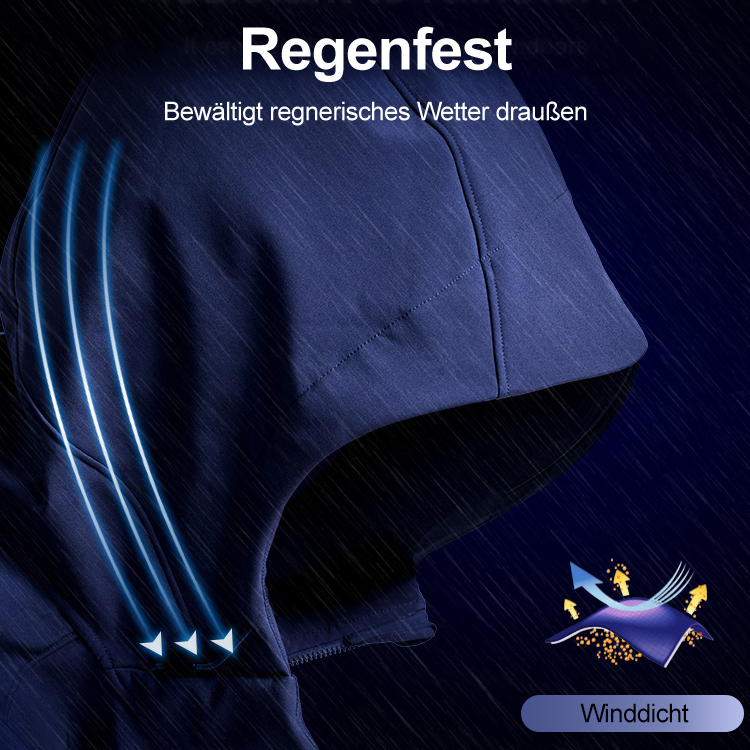 Winddichte und temperaturausgleichende Fleecejacke