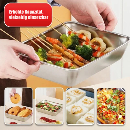 Japanisches Tablett aus Edelstahl