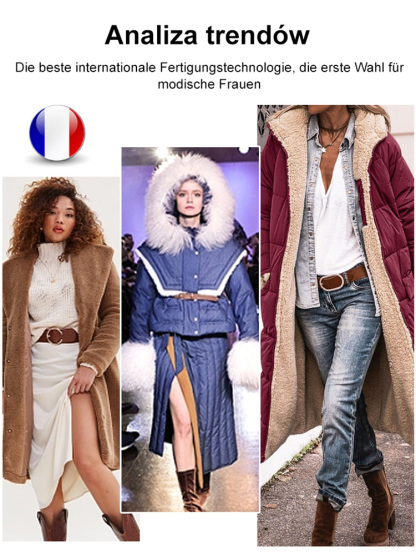 Warme Daunenjacke aus Baumwolle mit Kaschmirfutter
