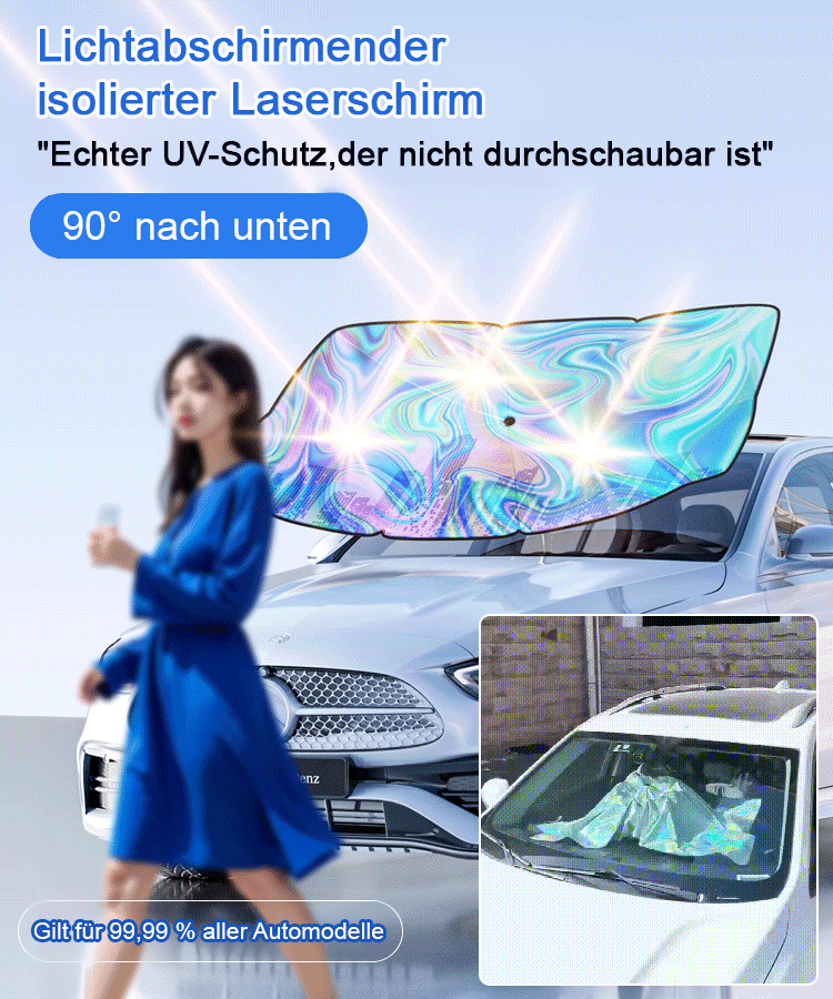 Spiegelnde Laser-Auto-Sonnenblende, Auto-Sonnenschirmgriff biegsam