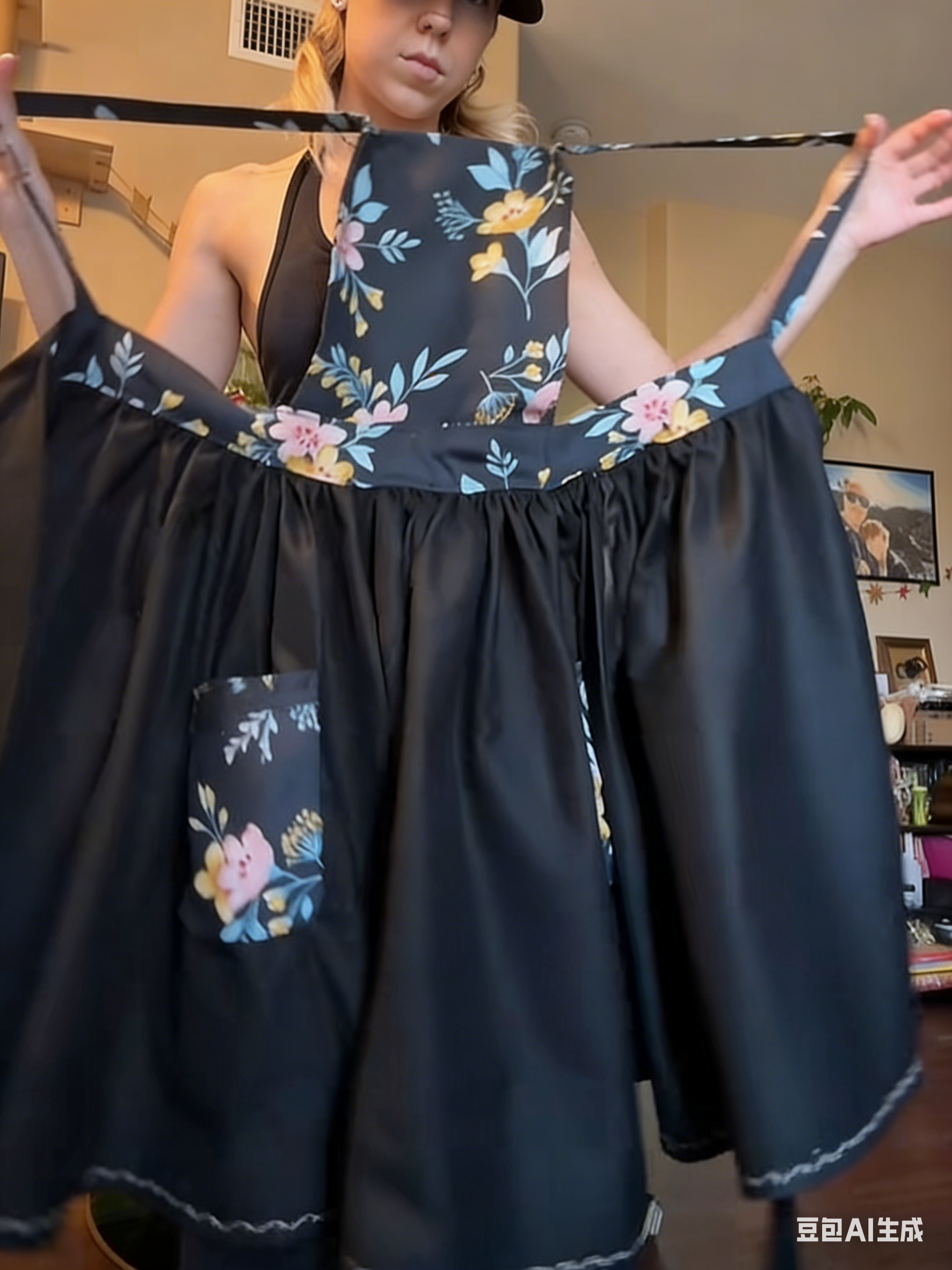 2026 Handmade Floral Holiday Apron-A Gift of Spring