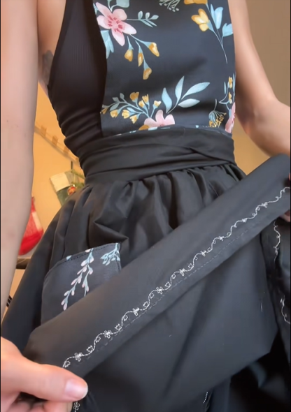 2026 Handmade Floral Holiday Apron-A Gift of Spring