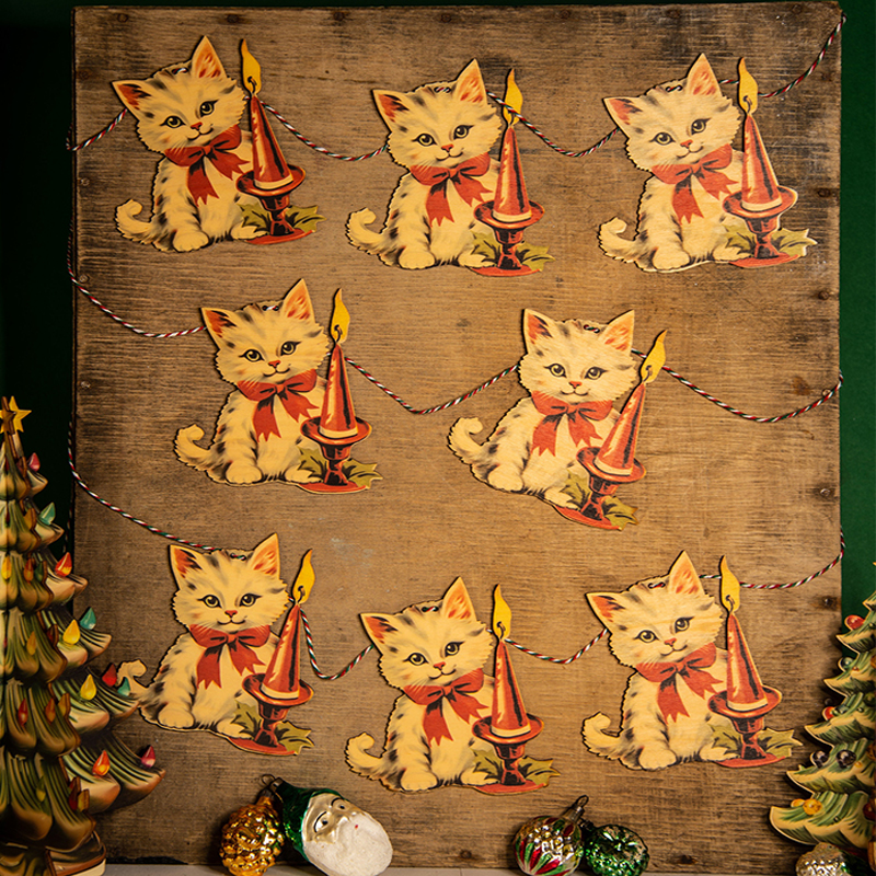 Christmas Vintage Bunting Wooden