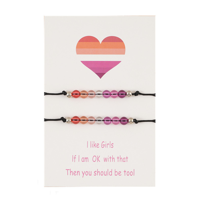 🌈2pcs rainbow card bracelet