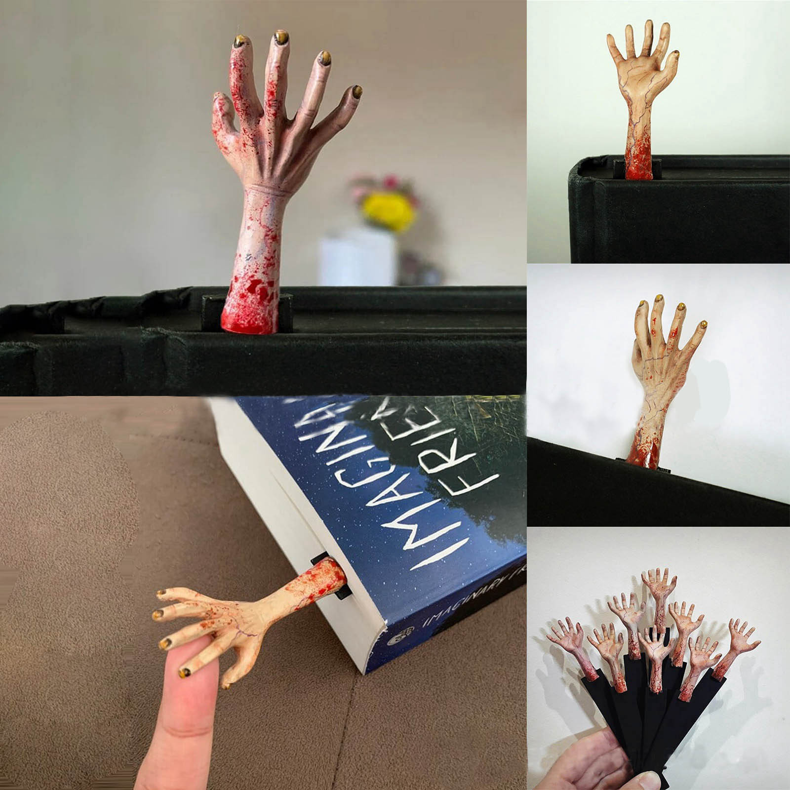 😱 Spooky Horror Hand Bookmark