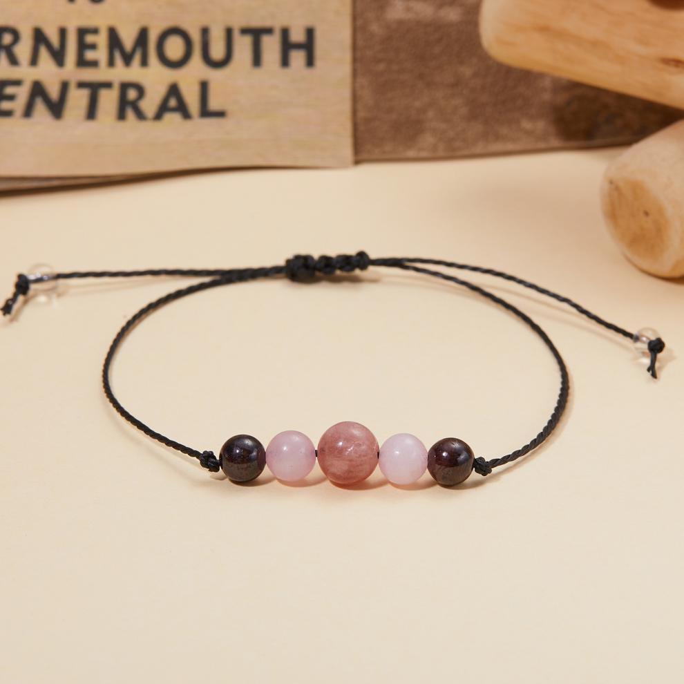 Spiritual Anxiety Reiki Beads Bracelets with Meaning Card