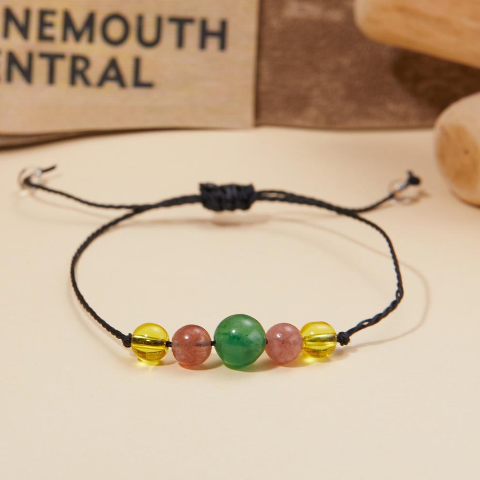 Spiritual Anxiety Reiki Beads Bracelets with Meaning Card