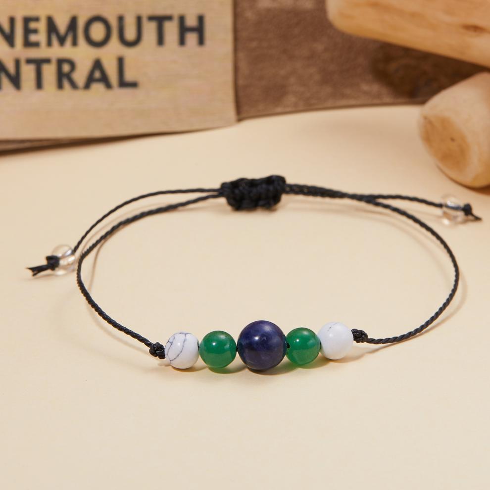 Spiritual Anxiety Reiki Beads Bracelets with Meaning Card