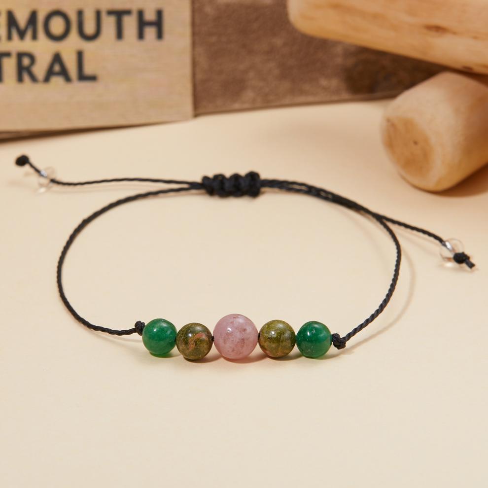 Spiritual Anxiety Reiki Beads Bracelets with Meaning Card