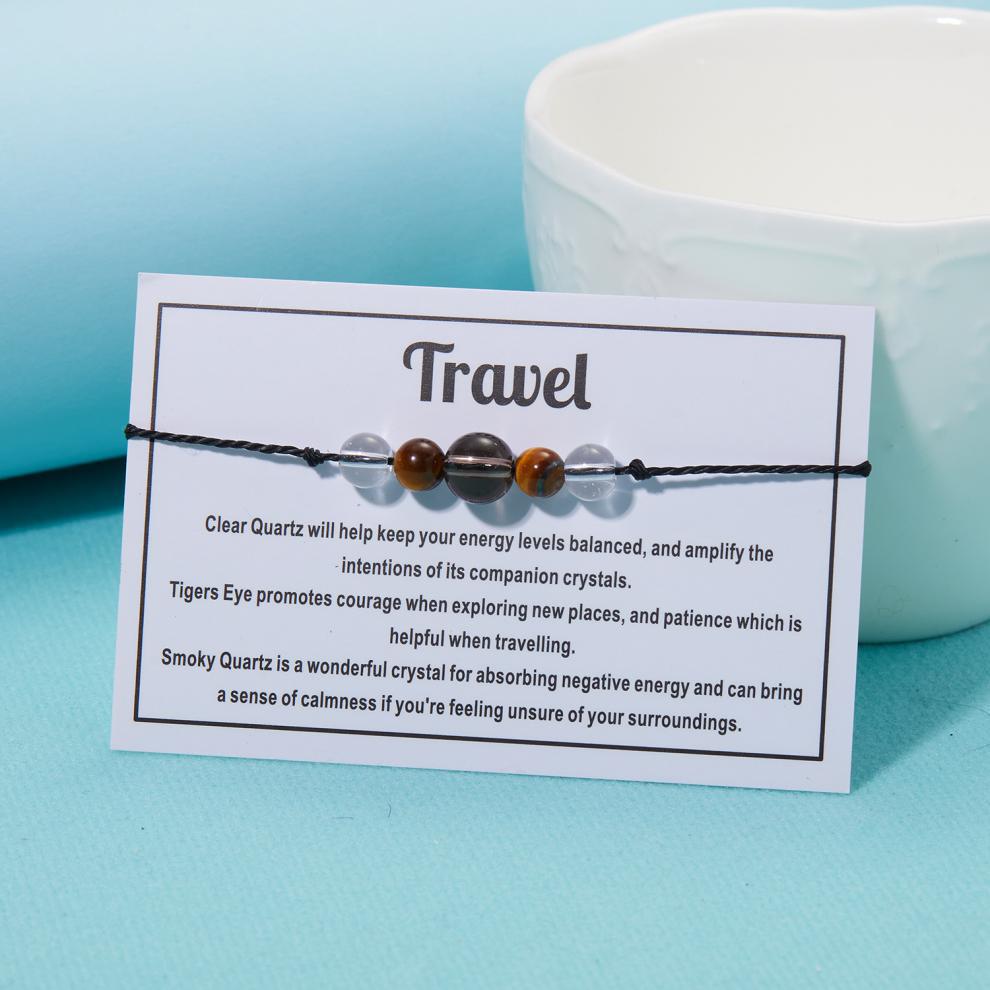 Spiritual Anxiety Reiki Beads Bracelets with Meaning Card