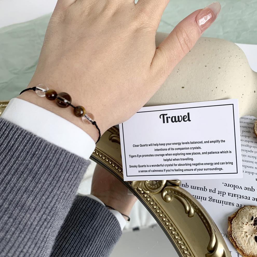 Spiritual Anxiety Reiki Beads Bracelets with Meaning Card