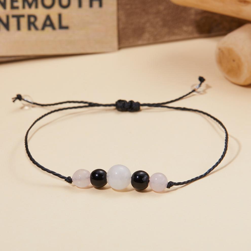 Spiritual Anxiety Reiki Beads Bracelets with Meaning Card