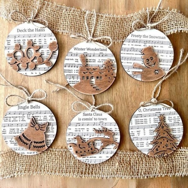 🎅Music Sheet Nativity Ornament