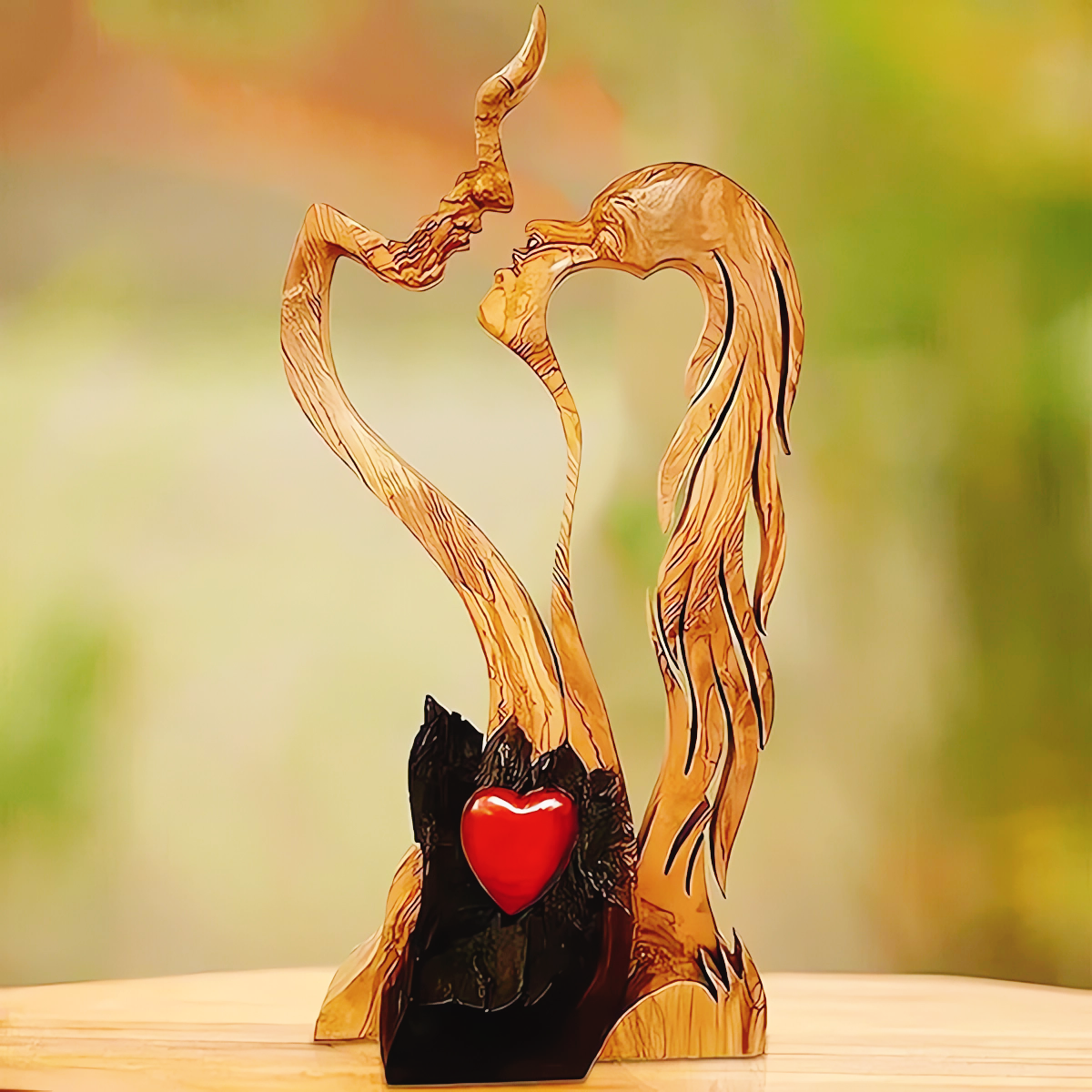 🔥Romantic wooden statues of loved ones❤️