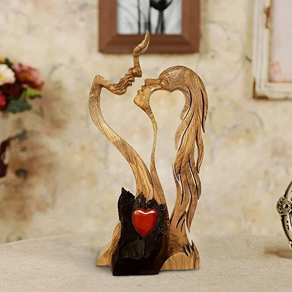 🔥Romantic wooden statues of loved ones❤️