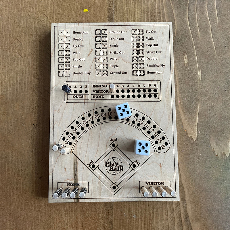 Baseball Dice Board Game