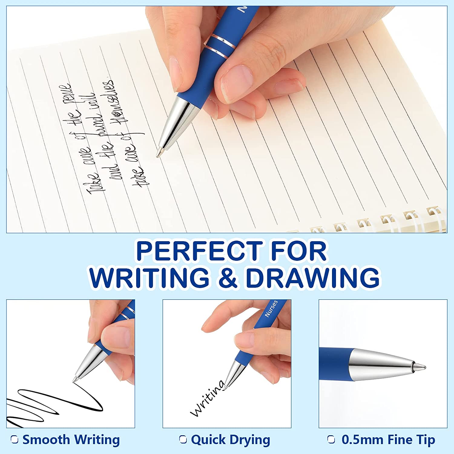 10 PCS Ballpoint Funny Pens Nurse/Doctor Verse (Black Ink)