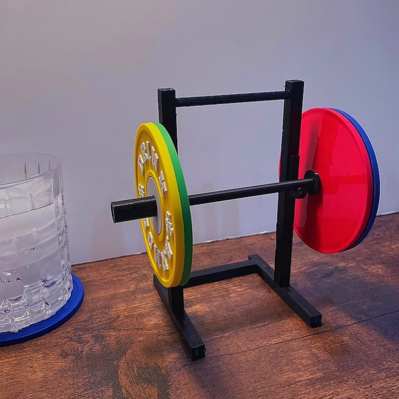🏋‍♀Set of 4 Weight Plate Coaster And Rack Holder