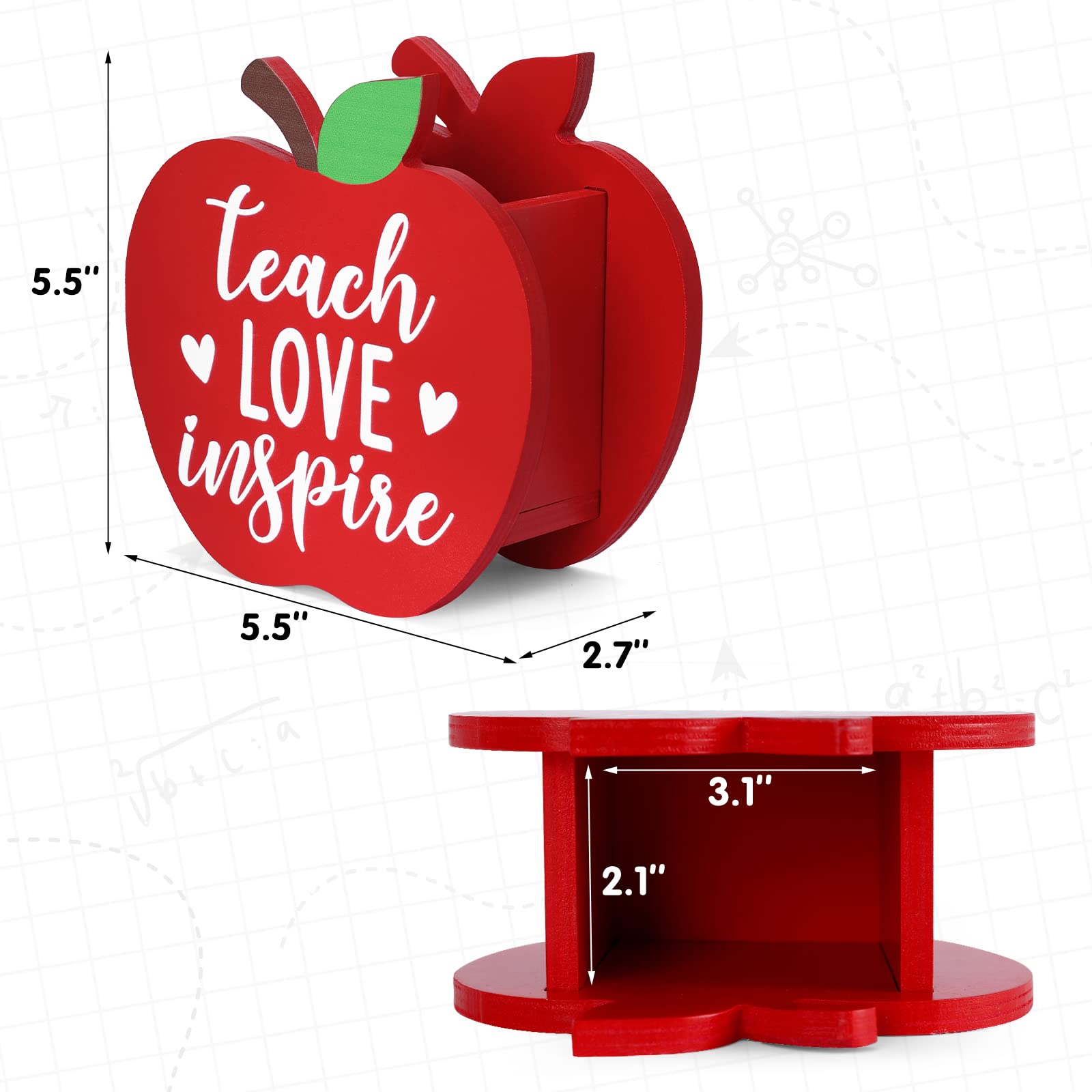 🍎Apple Pencil Holder -🎁Back to School Teacher Gift 
