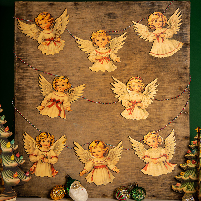 Christmas Vintage Bunting Wooden