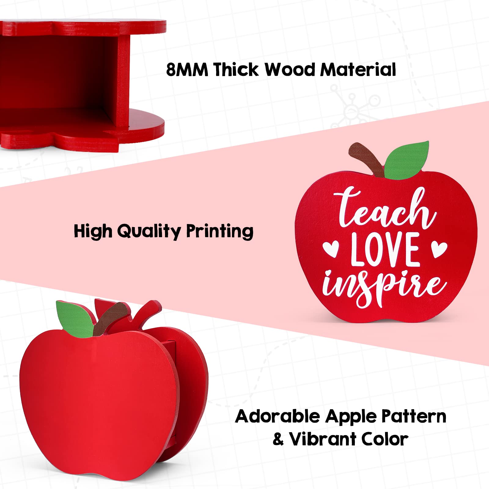 🍎Apple Pencil Holder -🎁Back to School Teacher Gift 