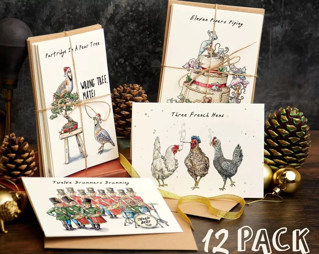 🔥Early Christmas Sale👍Twelve Days Of Christmas Card Set