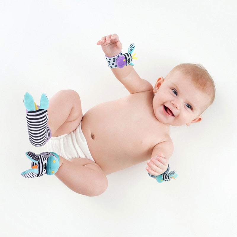 Baby Rattle Socks Set