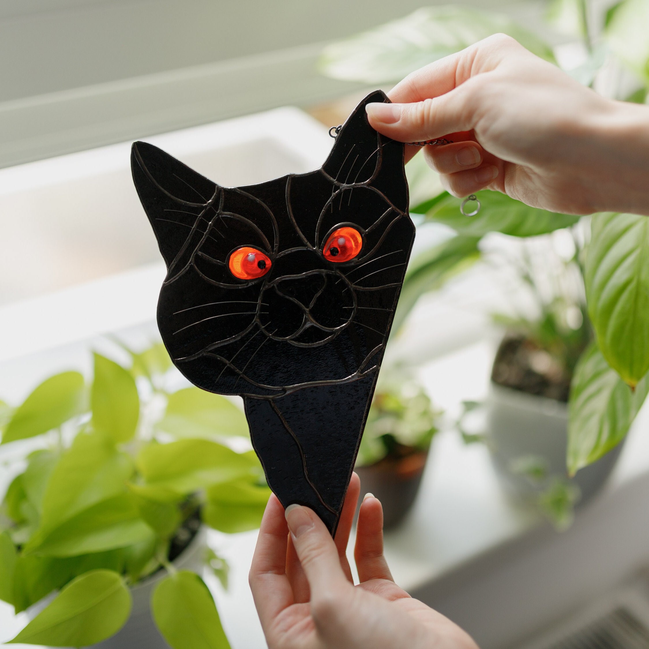 🐱Halloween Black Cat Suncatcher For Window
