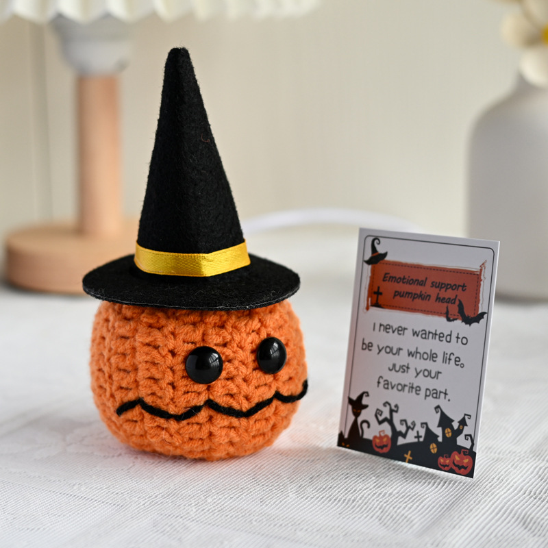 🎃Halloween Pumpkin Head Crochet Doll Ornament