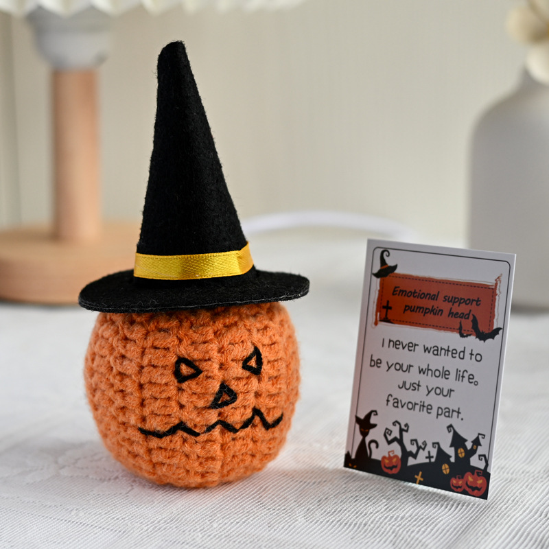 🎃Halloween Pumpkin Head Crochet Doll Ornament