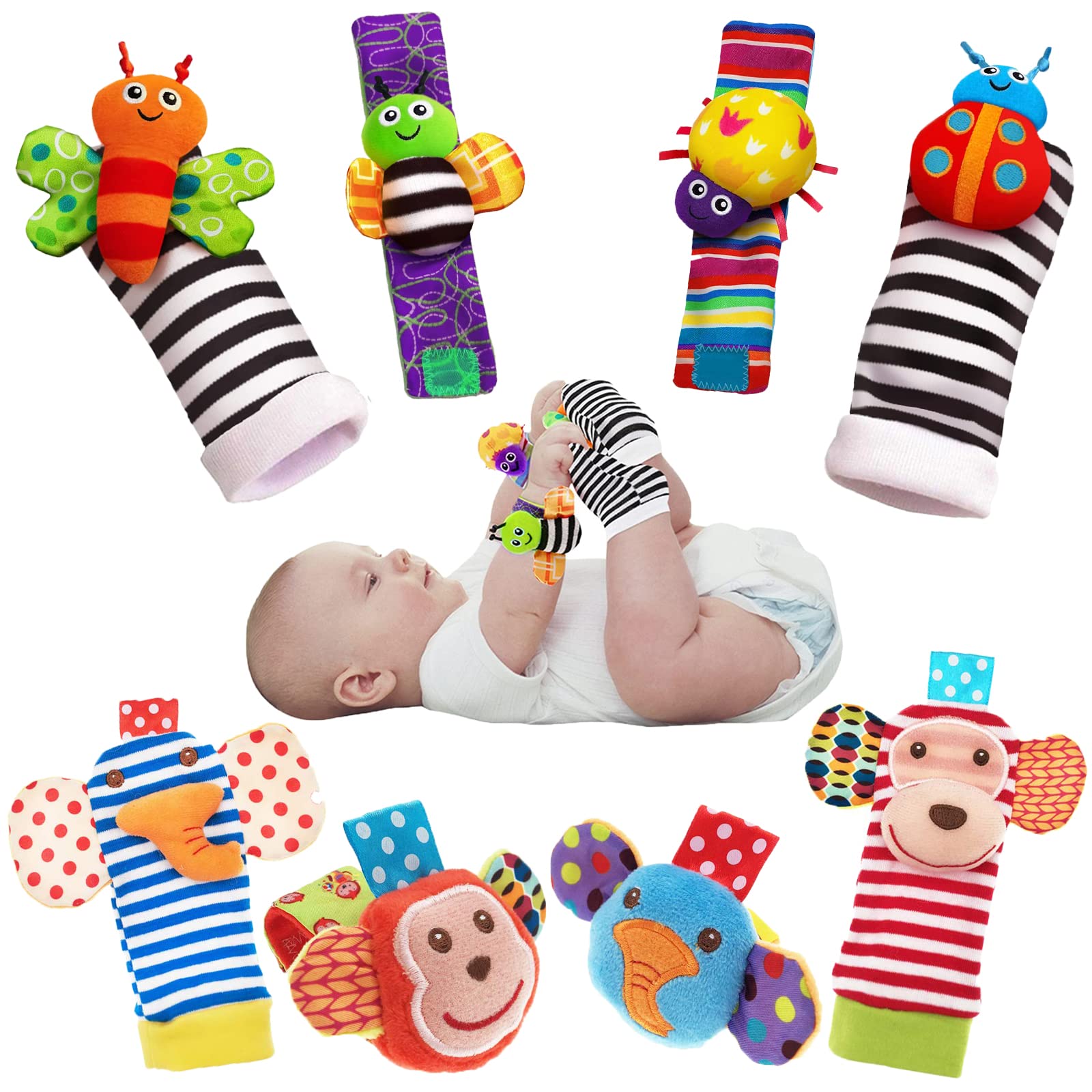 Baby Rattle Socks Set