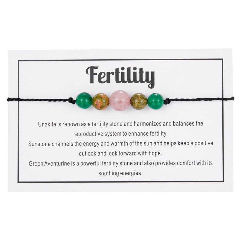 Spiritual Anxiety Reiki Beads Bracelets with Meaning Card