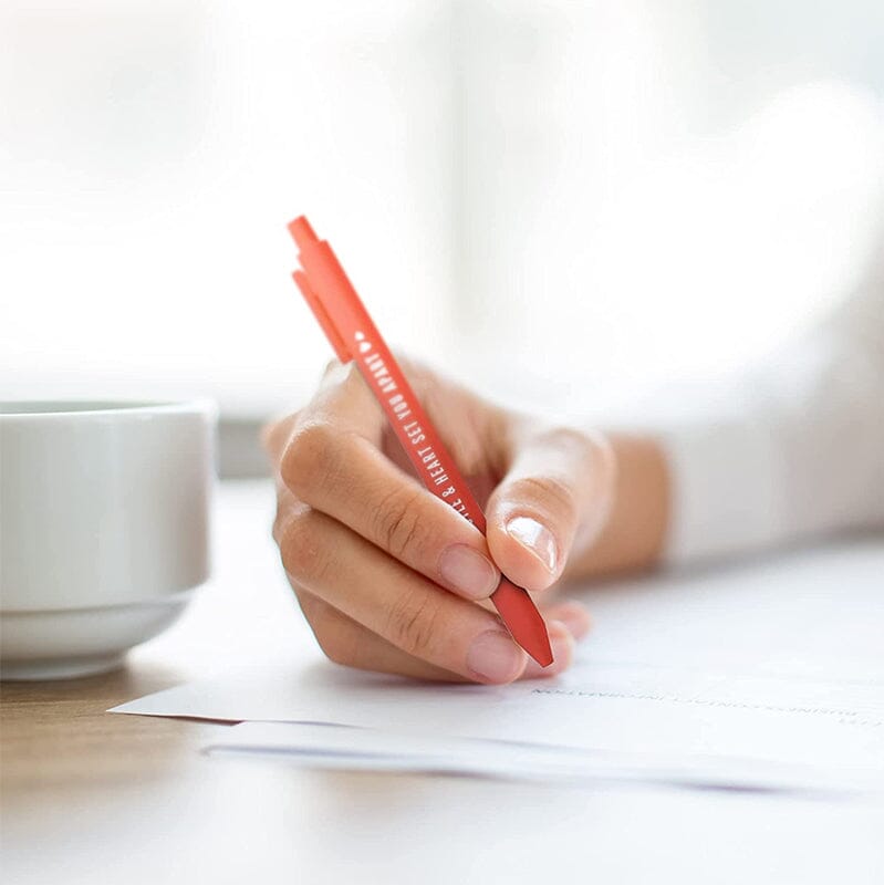 Soft Touch Colorful Girl Power Ballpoint Pens